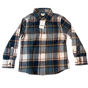 NWT J.Crew Crewcuts Boys’ Plaid Flannel Button-Down Shirt Size 4-5